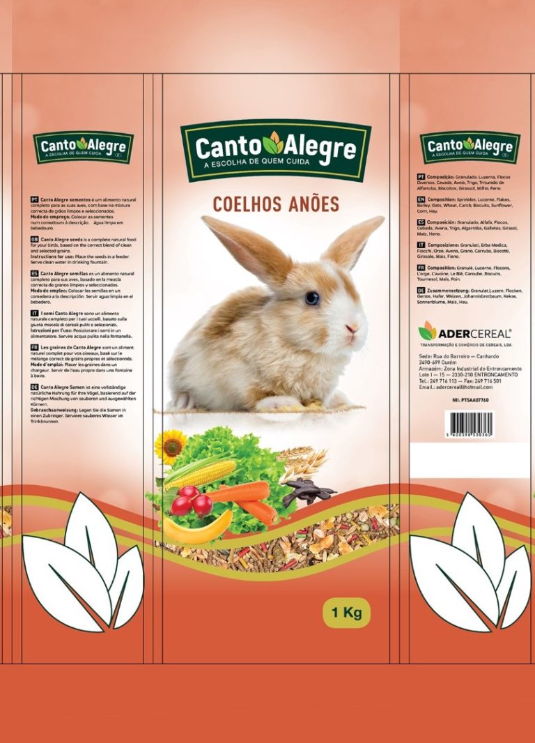 Coelhos Anões 1Kg Canto Alegre