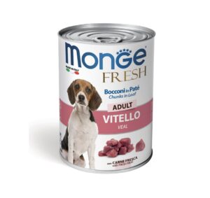 Dog Wet Fresh Adulto Vitela 400Gr - Monge
