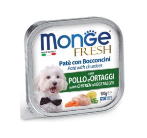Dog Adulto Wet Fresh Patê C/Frango e Vegetais 100Gr - Monge
