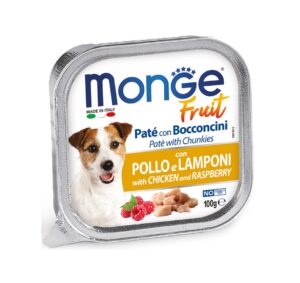 Dog Adulto Wet Fruit Patê C/Peru e Mirtilo 100Gr - Monge