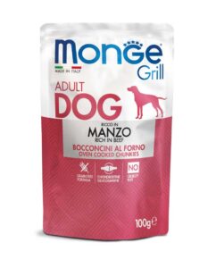 Dog Adulto Wet Grill C/Vaca 100Gr - Monge