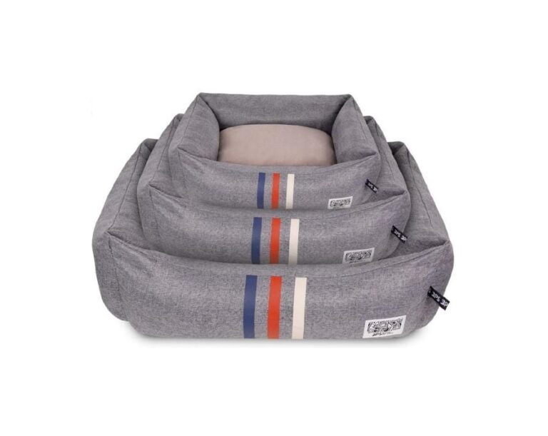 Cama Cinzento com Riscas