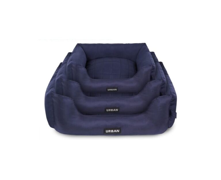 Cama Quadrada Azul Escuro algodão