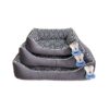 Cama Retangular Estampada Preto/Branco - BPS