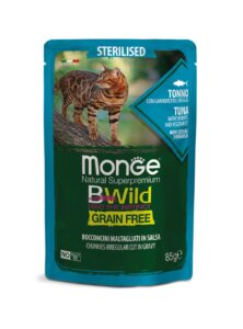 Cat Wet Adulto Sterilised Grain Free Atum, Camarão e Vegetais 80Gr