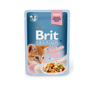 Kitten Fillets C/Frango 85Gr - Brit
