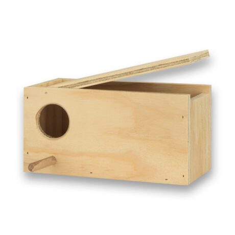 Ninho horizontal para periquitos (Superior, esquerda)